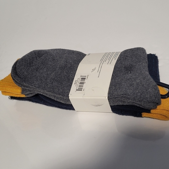 Lucky Brand 2-Pack Super Soft Boot Socks, Men's Shoe Size 6-12, Gray/Navy Blue - Picture 2 of 7